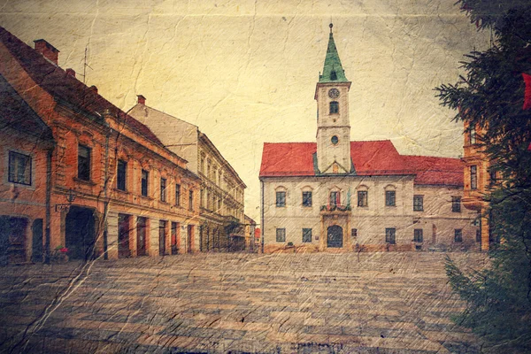 Varaždin. Chorwacja. obraz w stylu retro. — Zdjęcie stockowe