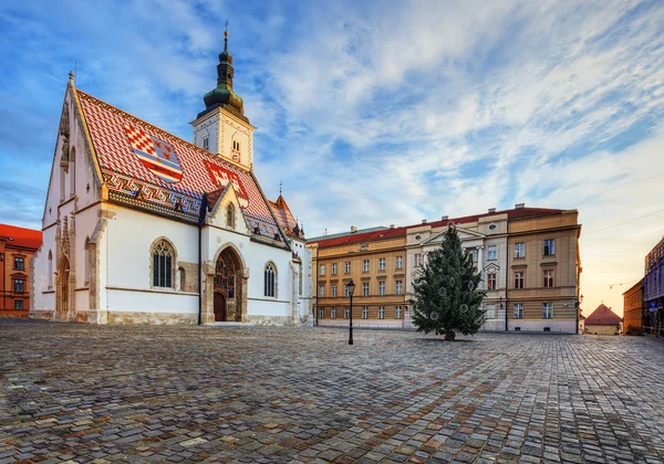 Iglesia de San Marcos en Zagreb, Croacia. — Foto de Stock