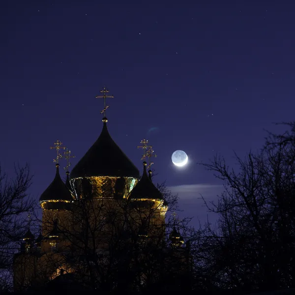 Gece kilisede — Stok fotoğraf