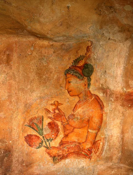 Frescos, Sigiriya Lion's rock — Stok fotoğraf