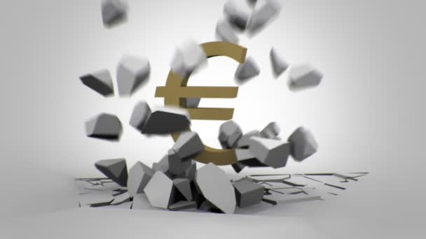 Euro animation — Stock Video