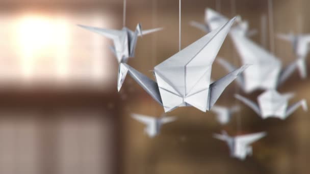 Japanse origami — Stockvideo