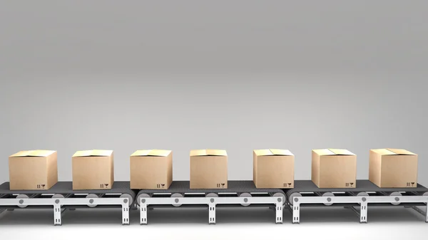 Konveyör bant karton ile