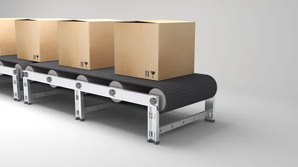 Konveyör bant karton ile
