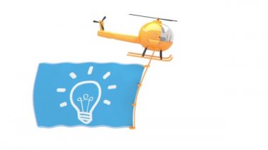 Helikopter ile fikri bayrak