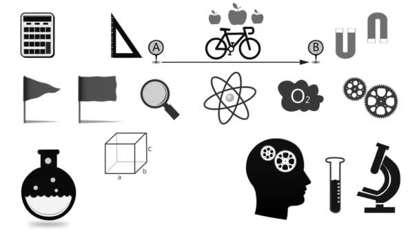 教育和科学信息图形的概念 — 图库视频影像