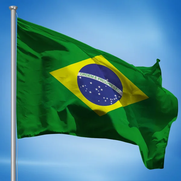 Brasiliens flag - Stock-foto