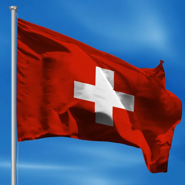 Swiss vlag — Stockfoto