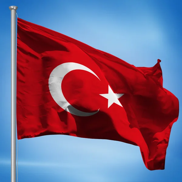 Turkiet flagga Royaltyfria Stockfoton