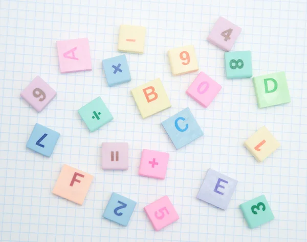 Letters and digits — Stock Photo, Image