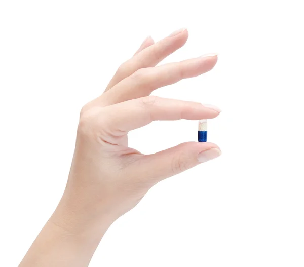 Hand and pill — Stock Photo, Image