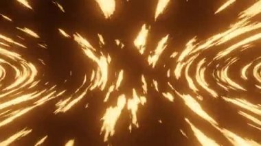 Alevler karanlıkta hareket eder. 4K 'da yangın.