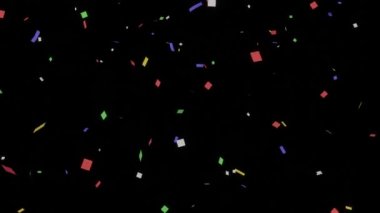Şeffaf bir arkaplanda konfeti.