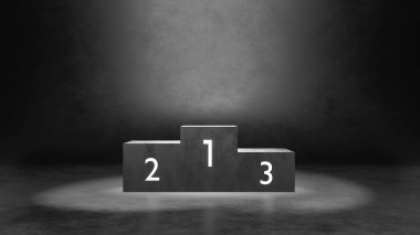 Pedestal zafer geçmişi. 3d hazırlayıcı.