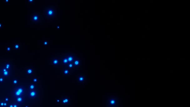 发光的粒子在黑暗中飞行 — 图库视频影像