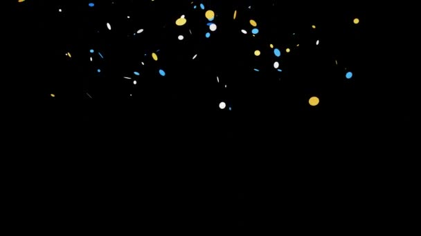 Confettis Couleur Festive Fond Transparent — Video