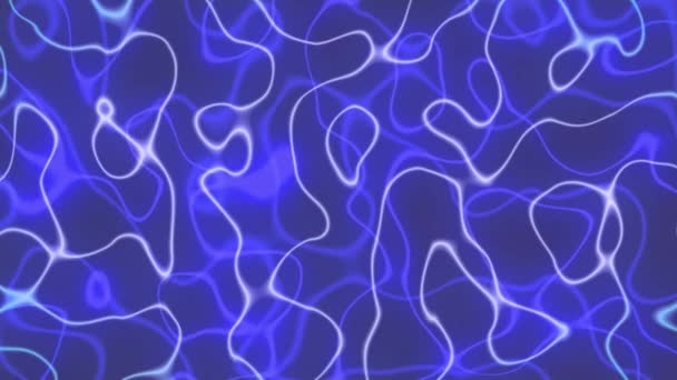 Neon Hatları Yavaş Hareket Ediyor Mavi Arkaplan — Stok video