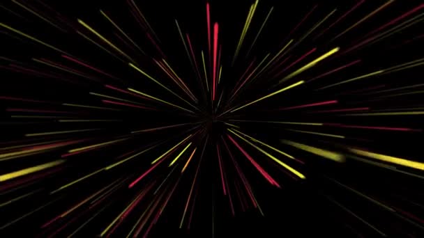Neonfarbene Streifen Fliegen Abstrakter Hintergrund — Stockvideo
