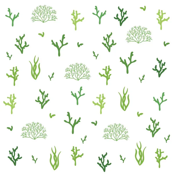 Algengrünes Muster Nahtloser Vektor — Stockvektor