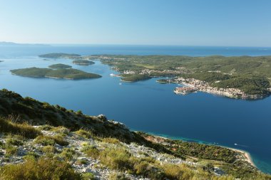 Korcula Hırvatistan Adriyatik Denizi'nde ada