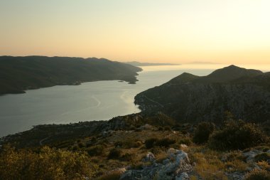 sunset mountain Hırvatistan'dan görüldü