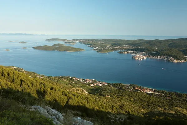 View of the coast around the island of Korcula — Stock fotografie