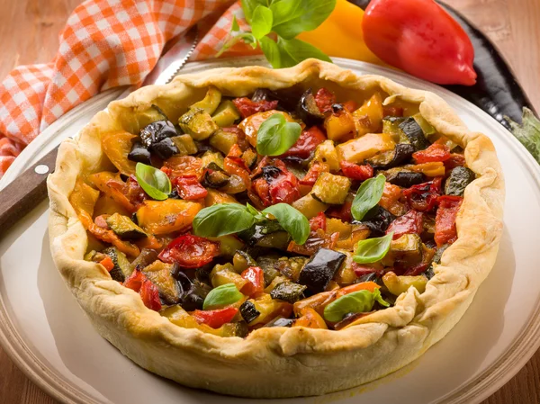 Quiche aux légumes mélangés — Photo