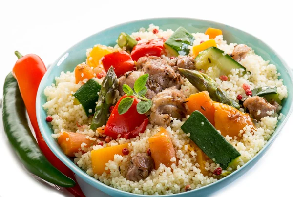Cous cous with meat and vegetables — Stock Photo, Image