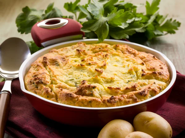 Homemade potato cake, vegetarian food — Stock Photo, Image