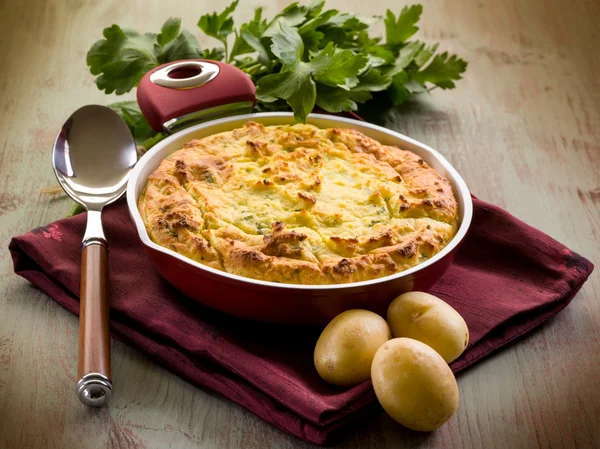 Homemade potato cake, vegetarian food