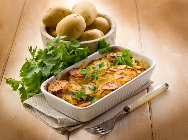 Torta di patate fatta in casa, cibo vegetariano — Foto Stock