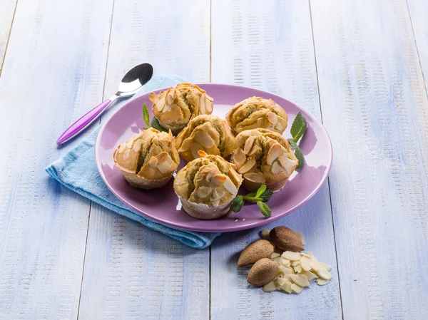 Almonds muffins — Stock Photo, Image