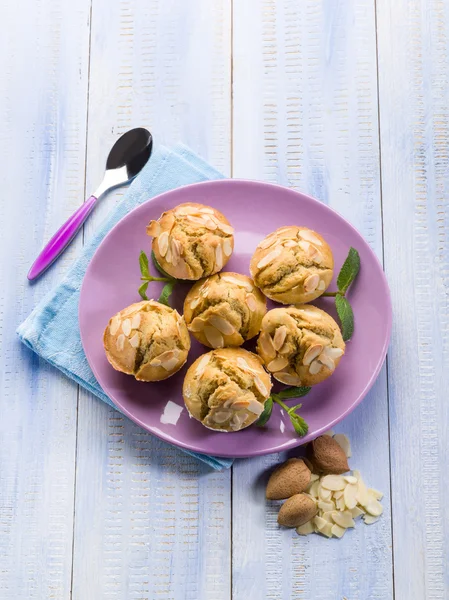 Almonds muffins — Stock Photo, Image