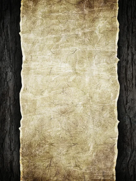 Paper sheet on Black wood — Stock Photo, Image