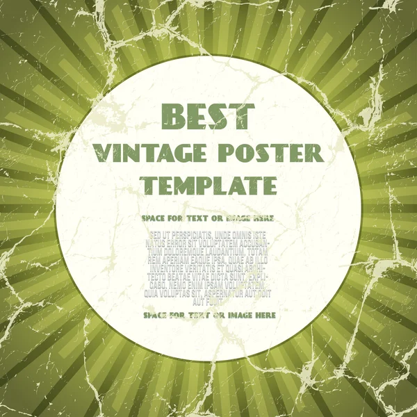Vintage poster template — Stock Vector