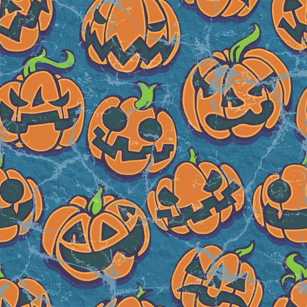 Halloween pompoenen. — Stockvector