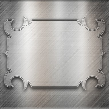 gümüş metal plaka