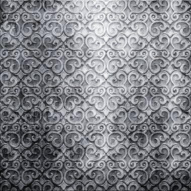 gümüş metal plaka ile klasik süsleme