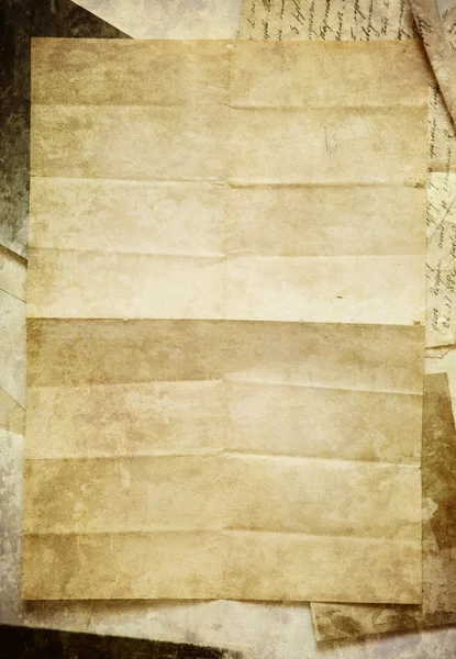 Ročník pozadí starého papíru, dopisy a fotografie — Stock fotografie