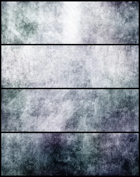 Banner set di texture metallica — Foto Stock