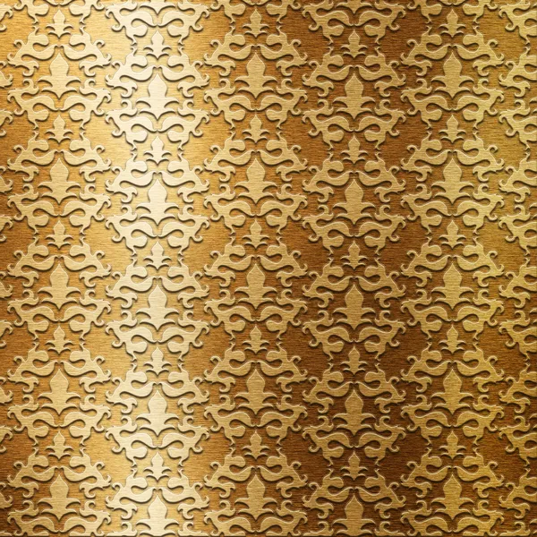 Placa de metal dorado con adorno clásico — Foto de Stock