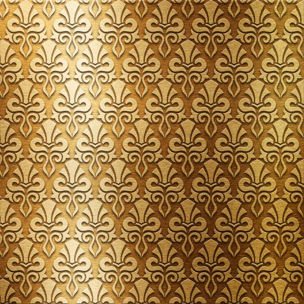 Gold metal plate with classic ornament Stock Photo by ©caesart 34022943