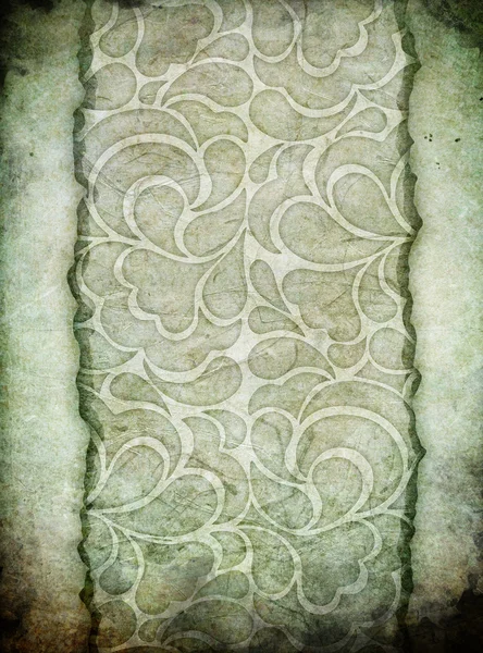 Eski püskü süsleme ile kırık kağıt — Stok fotoğraf