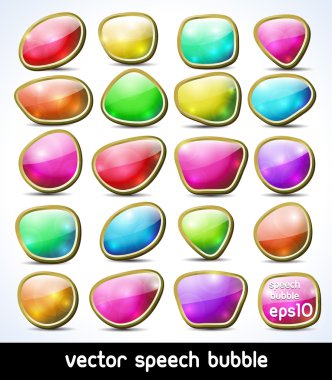 Renkli konuşma baloncukları dizisi