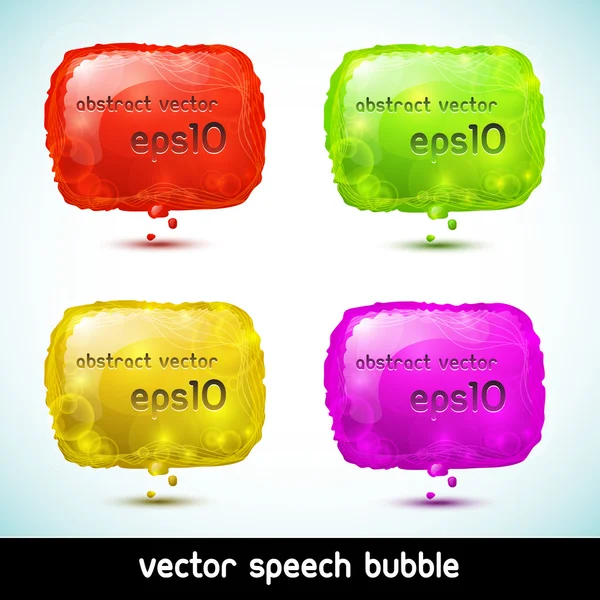Burbuja de habla colorida abstracta — Vector de stock