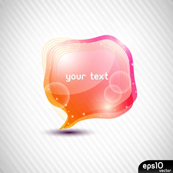 Abstract colorful speech bubble — Stock Vector
