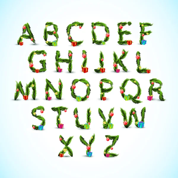 Alphabet de Noël — Image vectorielle