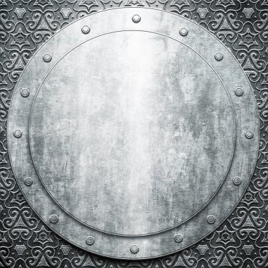 gümüş metal plaka ile klasik süsleme