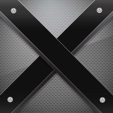 siyah parlak metal ızgara üzerinde çapraz