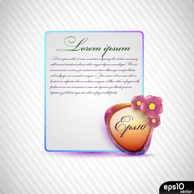 Kağıt kartı ile taze çiçek